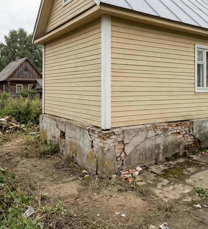 Фундамент до ремонта, объект 2